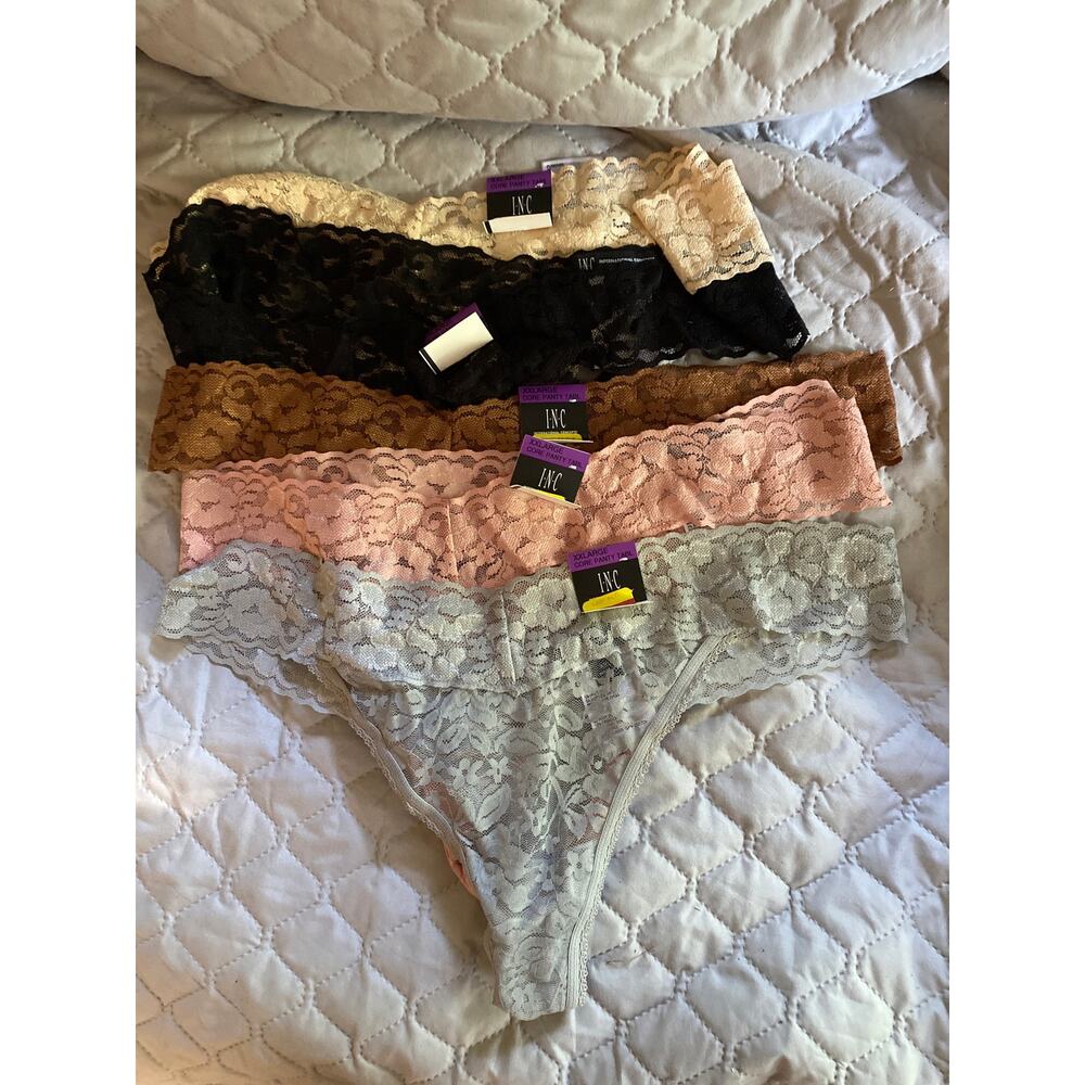 Brand New INC Women's Size 2XL XXL Lot of 5 Core Panties Multicolor